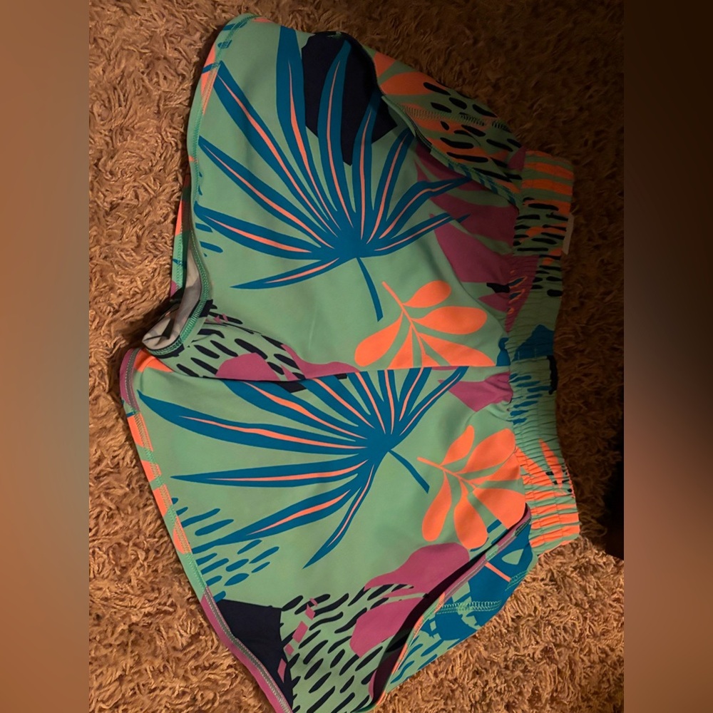 DSG Kids Tropical Print Shorts - Green, Orange, Purple